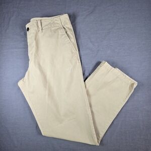 Old Navy Men's Chino Pants Khaki 100% Cotton Straight Leg Broken-In Style 38x34